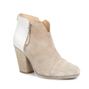 Rag & Bone Two-Tone Margot Suede Leather Ankle Boots